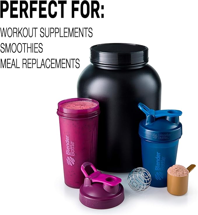 BlenderBottle Shaker Bottle Pro Series Perfect for Protein Shakes and Pre Workout, 28-Ounce, Black & Classic Shaker Bottle Perfect for Protein Shakes and Pre Workout, 28-Ounce, Black