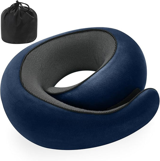 2024 New Memory Foam Travel Neck Pillow for Airplanes，Ultimate Comfort and Support, Ideal for Airplane and Car Travel ，Compact, Convenient, and Versatile Airplane Sleeping Pillow.