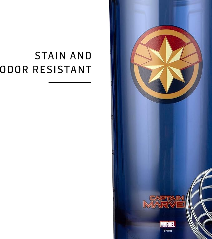 BlenderBottle Marvel Shaker Bottle Pro Series Perfect for Protein Shakes and Pre Workout, 28-Ounce, Iron Man Head