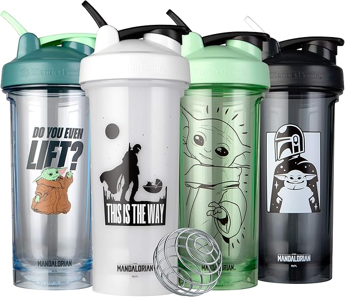 BlenderBottle Star Wars Shaker Bottle Pro Series Perfect for Protein Shakes and Pre Workout, 28-Ounce, The Child