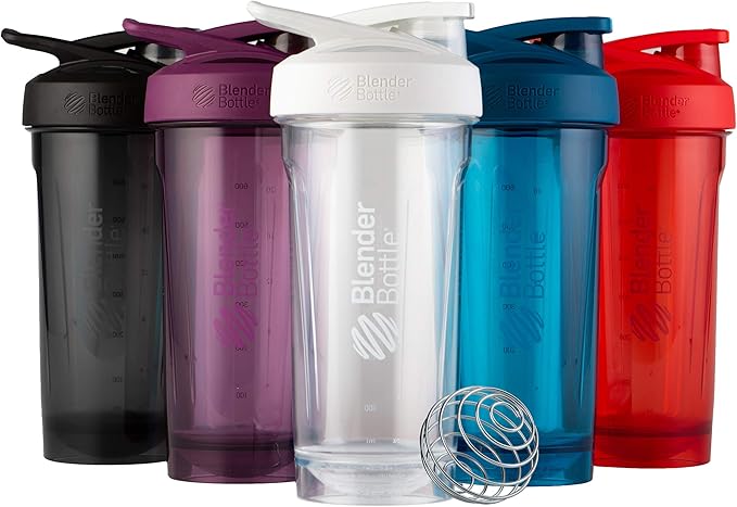 BlenderBottle Strada Shaker Cup Perfect for Protein Shakes and Pre Workout, 28-Ounce, Ocean Blue