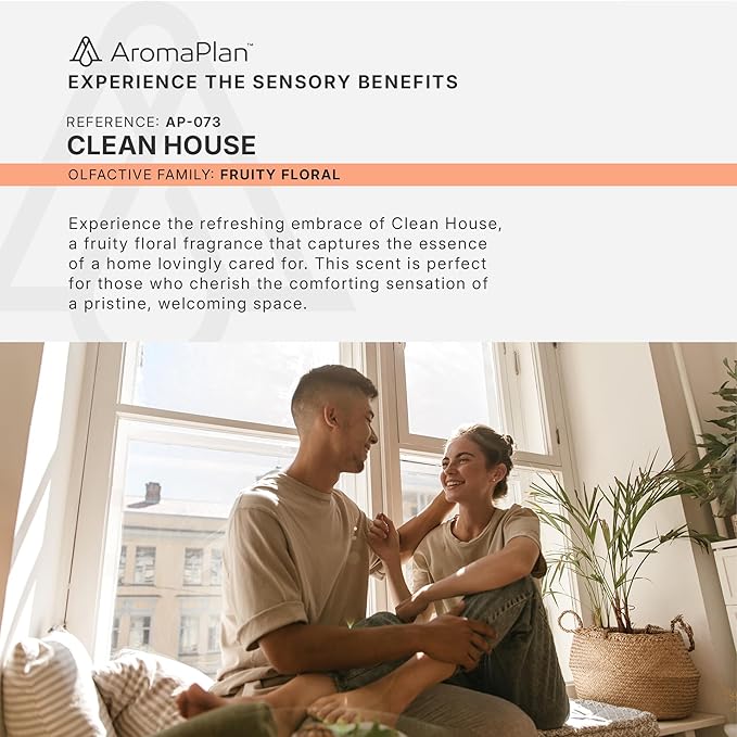 Aromaplan Scents, Clean Smelling Essential Oils, Clean House (5 Fl Oz /148ml)-Fresh Scent Essential Oil for Diffuser, USA Fragrance, Bigger Bottle, Bolder Aroma & Longer Lasting