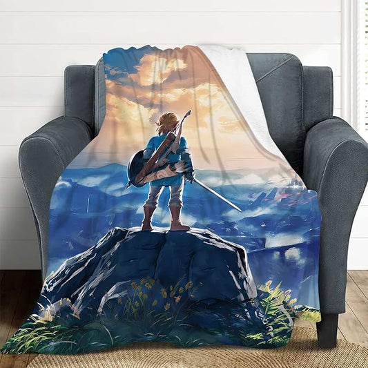 50‘’ x 60'' Game Blanket, Ultra-Soft Flannel Throw Blanket, Warm Cozy Lightweight Blanket, All Season Gifts for Kids Adults Fans