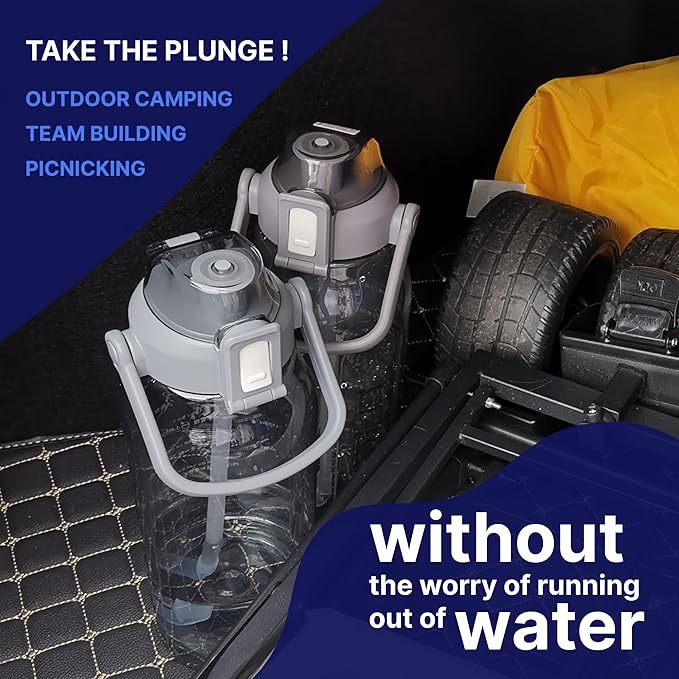 Big Water Jug,Travel,Tritan,Circle,2L capacity,Eye-catching design - Stay Hydrated All Day Long!