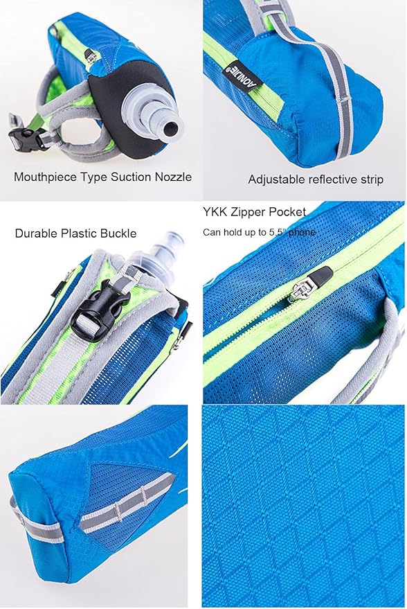 AONIJIE Lovtour Quick Shot Handheld Hydration Pack with 500ml BPA Free Collapsible TPU Water Soft Flask