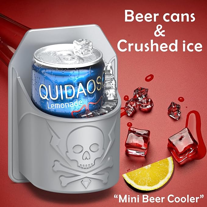 Beer/Can/Drink/Wine Bottle Holder for Shower, Wall Mounted Cup/Toothbrush Holder, Beer Accessories, Funny Birthday Gifts(01Grey)