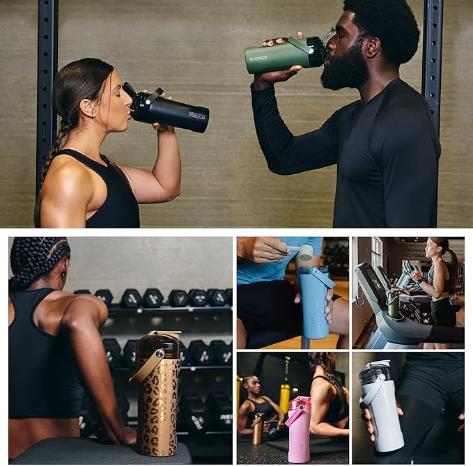 BrüMate MultiShaker Blender Shaker Bottle | 100% Leakproof Insulated Stainless Steel Shaker Bottle | Protein Shaker Bottle, and Pre Workout Bottle for the Gym | 26oz (Matte Gray)