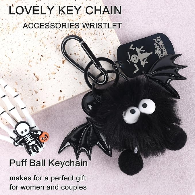 BELSITA Stanley Cup Accessories Set, Black Bird Chain Braided Design Water Bottle Handle Strap, Black Glitter Silicone Stanley Cup Boot, Stanley Charms for Stanley Cup 30/40oz Tumble (Halloween 2)