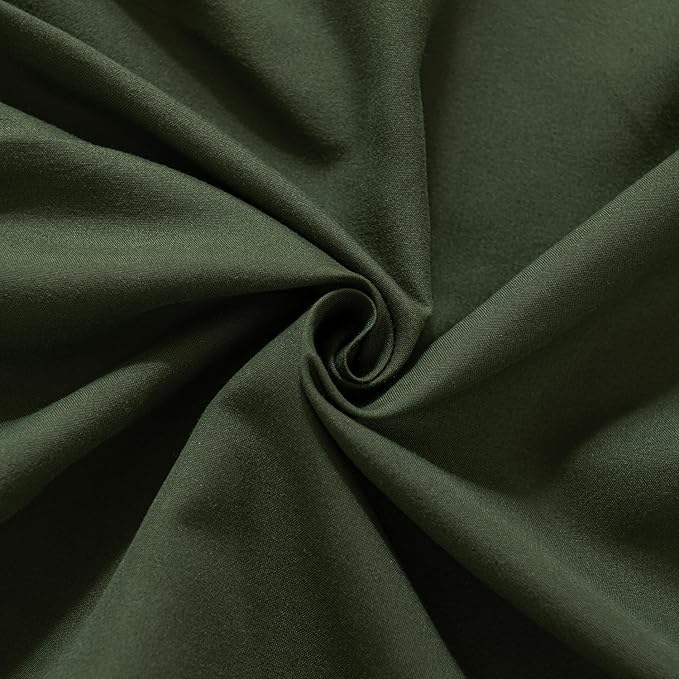 Bed Skirt King Size Ruffled Bed Skirts with Split Corners,18 Inch Drop Dust Ruffle Bed Skirt with Platform, Green, King - 18" Drop