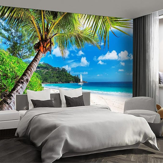 Beach Wall murals Peel and Stick Wallpaper for Bedroom Living Room - 96"x137"