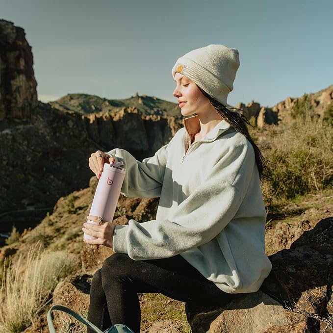 BOTTLE BOTTLE Insulated Water Bottle 24oz with Straw Lid and Handle for Sports Travel Gym Stainless Steel Water Bottles Double-Wall Vacuum Metal Thermos Bottles Leak Proof BPA-Free