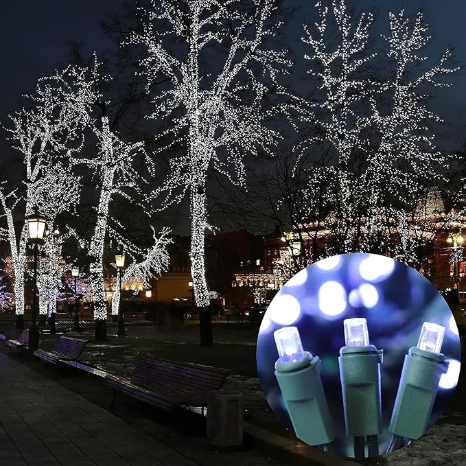 60 Count Cool White -String Lights - LED Christmas Lights, Mini led Lights for Indoor Outdoor Home Holiday Party Wedding Independence Day Decoration