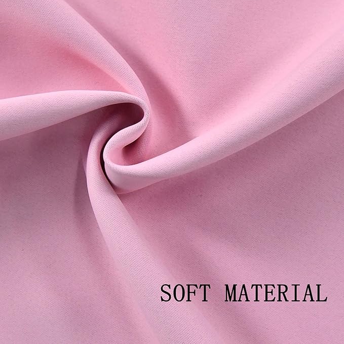 Brush Pink Valance for Girls Bedroom Blackout Grommet Top Valance Window Treatment for Living Room Short Straight Drape Valance for Nursery Baby Girls Room 52X18 1 Panel