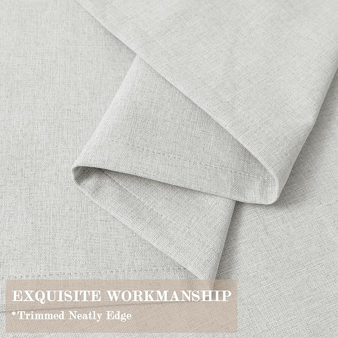 120" Wx102 L Linen Room Divider Drapes for Doorway/Glass Window/Sliding Door/Patio, Extra Wide Pinch Pleated Full Blackout Curtains for Girls Boys Teen Kids Room, 1 Panel, Greyish White