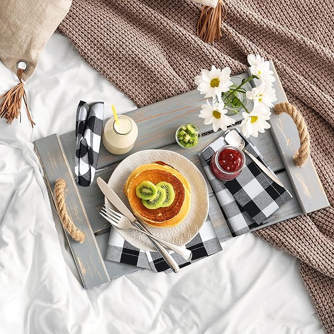 Buffalow Plaid Cloth Napkins, Check Napkins,Cloth Napkins,Cotton Napkins,Dinner Napkins Cloth,Dinner Napkins,Cloth Napkins Set of 12 Cotton,Napkins Cloth,Cloth Napkins cotton- 18x18 Black White