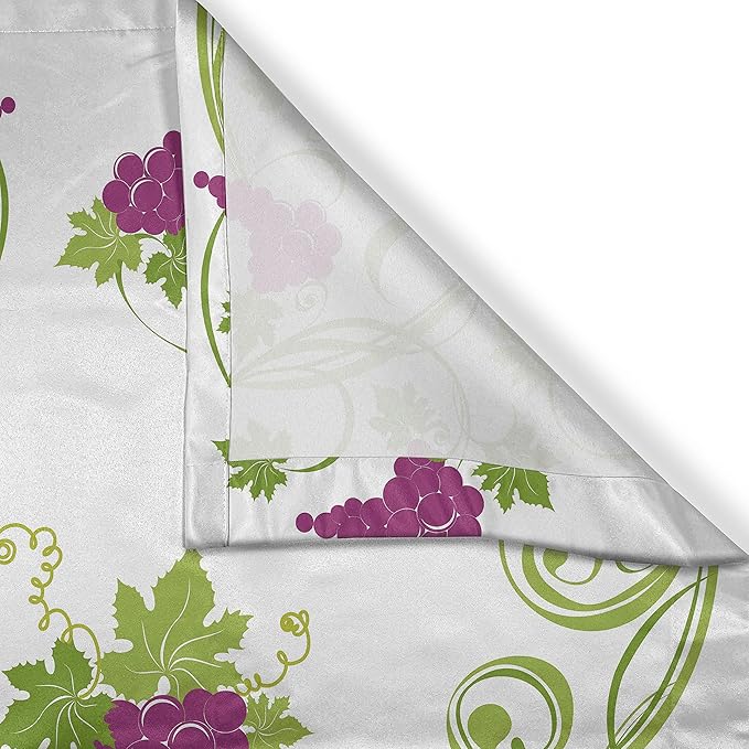 Ambesonne Wine Kitchen Curtains, Wine Bottle and Glass Grapevines Lettering with Swirled Branches Lines, Window Drapes 2 Panel Set for Kitchen Cafe Decor, 55" x 39", Lime Green