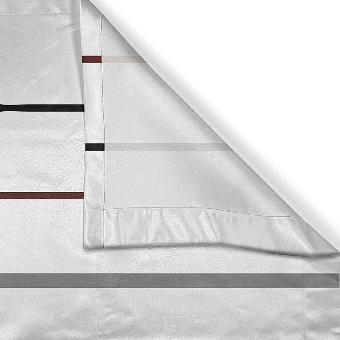 Ambesonne Wine Long Kitchen Curtains, Abstract Wine Glasses Silhouettes with Dots Alcohol Drink Modern, Two Panels Drapes with Rod Pocket Room Decor, 55" x 45", Black Grey