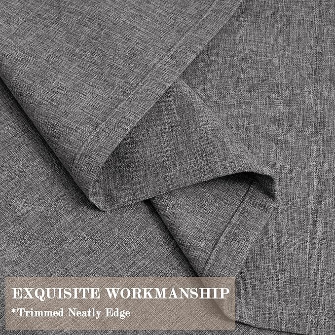 150 Inches Extra Wide Room Divider Draperies, Pinch Pleat Drapes, Absolutely Blackout Sliding Door Drapery, Total Privacy Ceiling Track Curtains, 150" W by 102" L, Natural Grey (1 Panel)