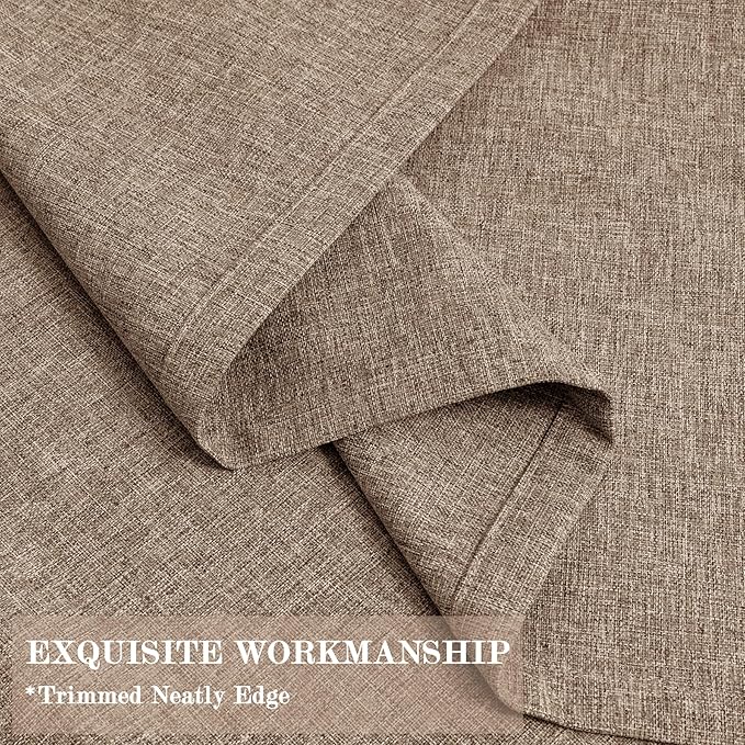 120" Wx102 L Linen Room Divider Drapes for Doorway/Glass Window/Sliding Door/Patio, Extra Wide Pinch Pleated Full Blackout Curtains for Girls Boys Teen Kids Room, 1 Panel, Taupe