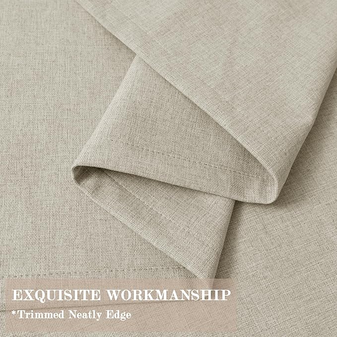 120" Wx96 L Linen Room Divider Drapes for Doorway/Glass Window/Sliding Door/Patio, Extra Wide Pinch Pleated Full Blackout Curtains for Girls Boys Teen Kids Room, 1 Panel, Ivory White