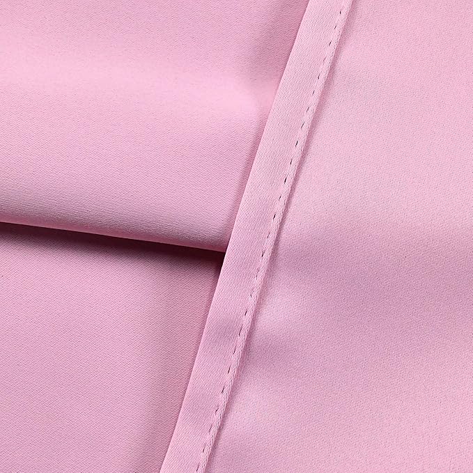 Brush Pink Valance for Girls Bedroom Blackout Grommet Top Valance Window Treatment for Living Room Short Straight Drape Valance for Nursery Baby Girls Room 42X18 1 Panel
