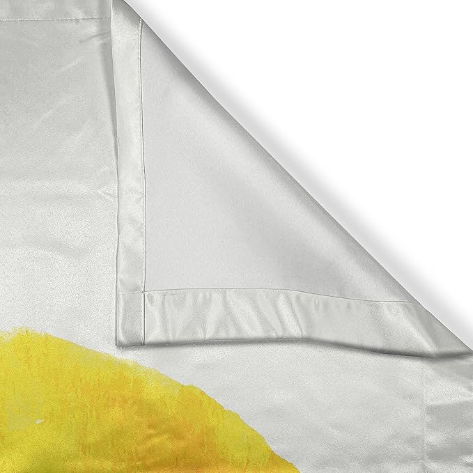 Ambesonne Yellow and Orange Long Kitchen Curtains, Hand Drawn Lemon with Watercolors Inspired by Summer Organic and Natural Food, Two Panels Drapes with Rod Pocket Room Decor, 55" x 45", Yellow Orange