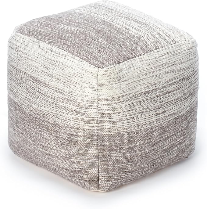 Anji Mountain 20"x20"x20" Handmade & Handcrafted Ottoman Pouf Comfortable Pouf Ottoman Foot Rest & Home Décor Accent for Living Room, Bedroom, Nursery, Kids Room, Patio