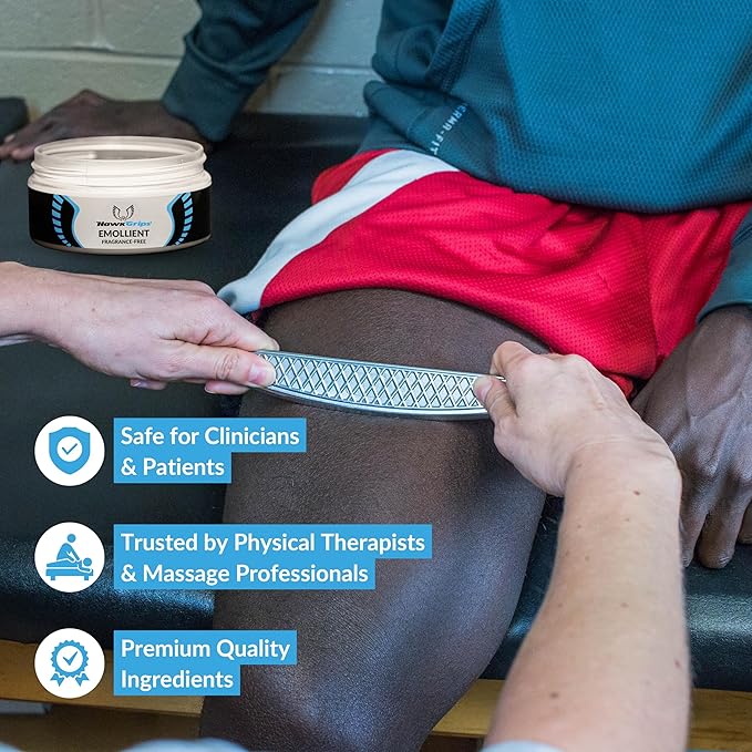 2oz Unscented Massage Emollient, Oil-Based Vegan Formula with Shea Butter for IASTM & Soft Tissue Techniques, Smooth Lubrication, Non-Greasy Cream Alternative, Professional Use, Pack of 1