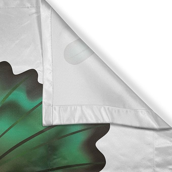 Ambesonne Swallowtail Butterfly Long Kitchen Curtains, Realistic Exotic Wildlife Creature in Green Tones, Two Panels Drapes with Rod Pocket Room Decor, 55" x 45", Olive Green