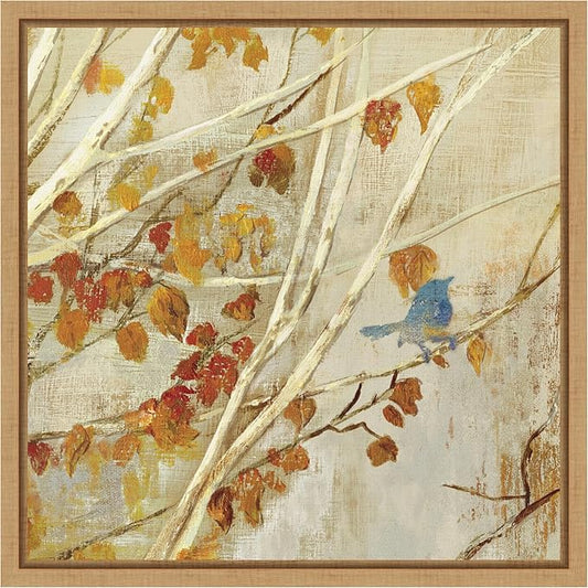 Amanti Art Framed Canvas Wall Art Print (16x16) Singing I by Asia Jensen Float Framed Canvas Art for Wall Decor, Living Room, Bedroom, Bathroom, Kitchen, Office or Business Artwork from WI, USA