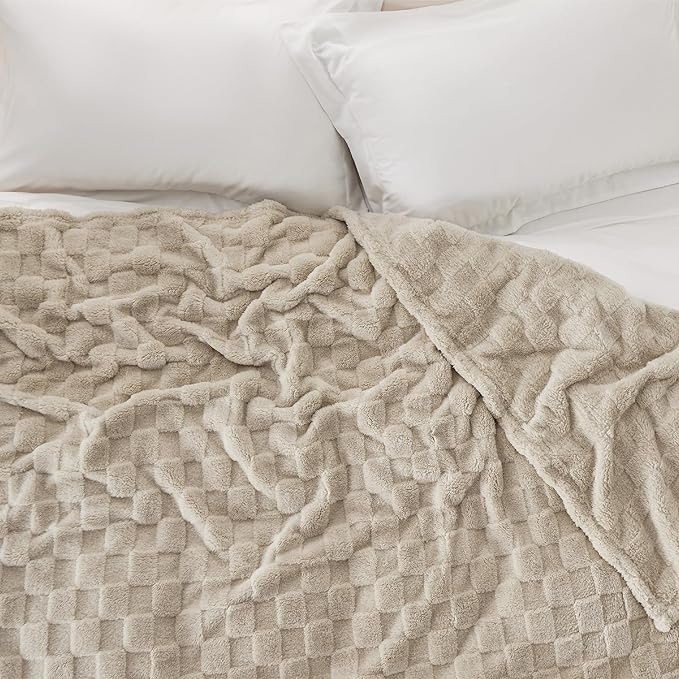 Bedsure GentleSoft California King Blanket for Bed - Super Soft Cozy Blankets for Women Men Girls, Large Fuzzy Fleece Throw for Bedroom Decor, Light Brown, 102x96 Inches