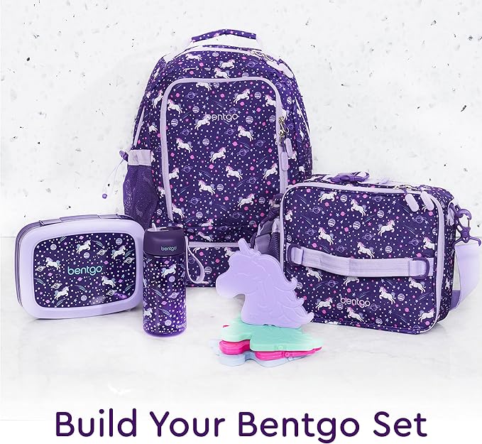 Bentgo Kids Water Bottle - Leak-Proof, Durable Tritan™, BPA-Free 15 oz. Cup for Kids/Toddlers Ages 3+ - Flip-Up Straw & Dishwasher Safe for School, Sports, Daycare & Camp (Unicorn)