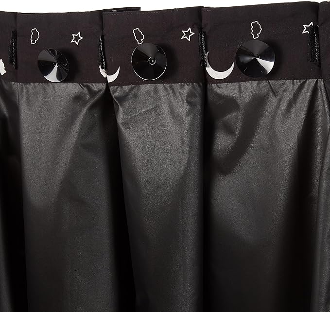 Amazon Basics Portable Blackout Curtain Shade with Suction Cups, 50" W x 78"L, 2-Pack, Moon and Stars